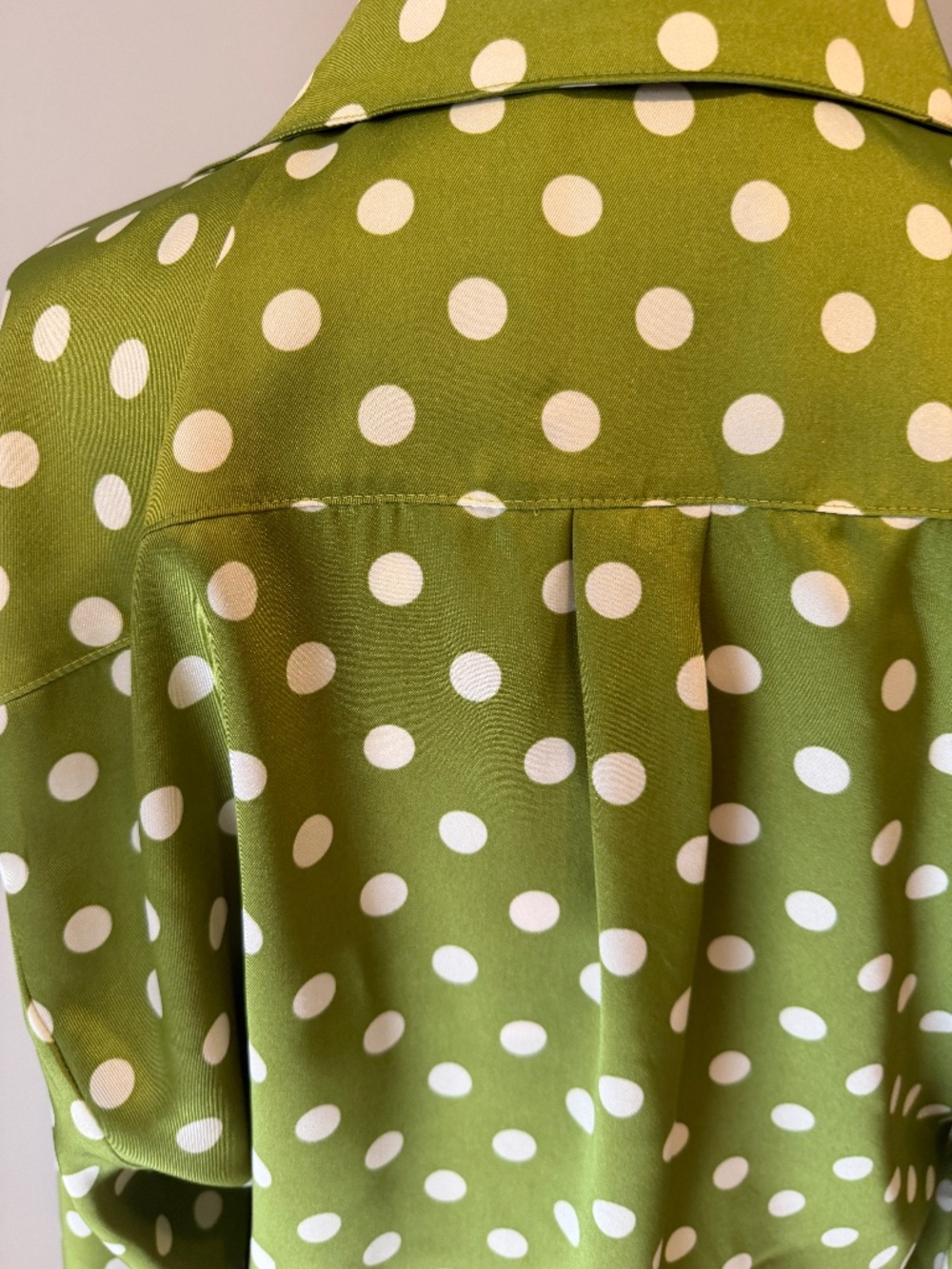 NWT CINQ a SEPT Camille Polka Dot Marianna Top Size M Color Pickle/ivory - Picture 4 of 10